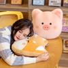 40cm Cartoon Animal Head Plush Toys - Shiba Inu Husky Cat Pig Kawaii Pillow Stuffed Soft Sofa Cushion Gifts