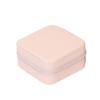 Compact Leather Jewelry Organizer: Palm-Sized Box for Rings, Necklaces, Studs, and Earrings