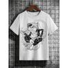 Men's T-Shirt Japanese Cartoon Animals Pattern T-Shirt 3D Print Casual Short Sleeved T-Shirts Oversized Men Clothing Tops Summer