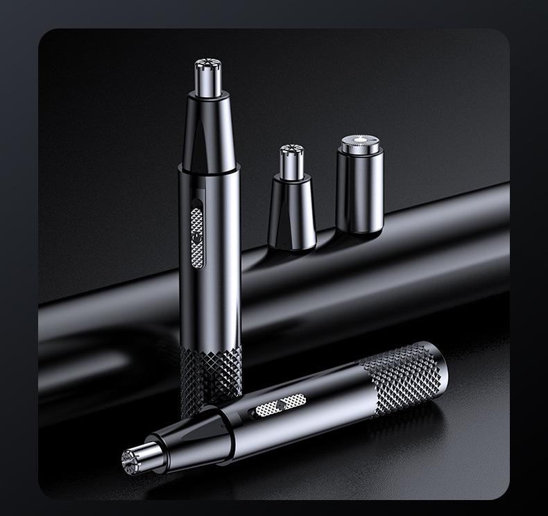 

Новый электрический триммер для носа для мужчин и женщин: Прецизионная бритва для носа и ноздрей YD-112 [Nose Hair Trimmer + Shaver Head] 2-in-1 чёрный