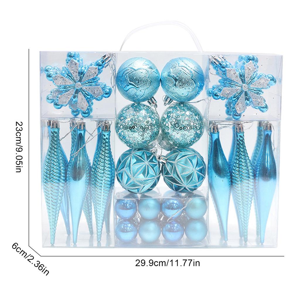 Kugelanhänger für Weihnachtsbaum 40X Dekorative bruchsichere Ornamente für die Feiertage Kein Farbverblassen Weihnachtsbaumkugel mit Seil