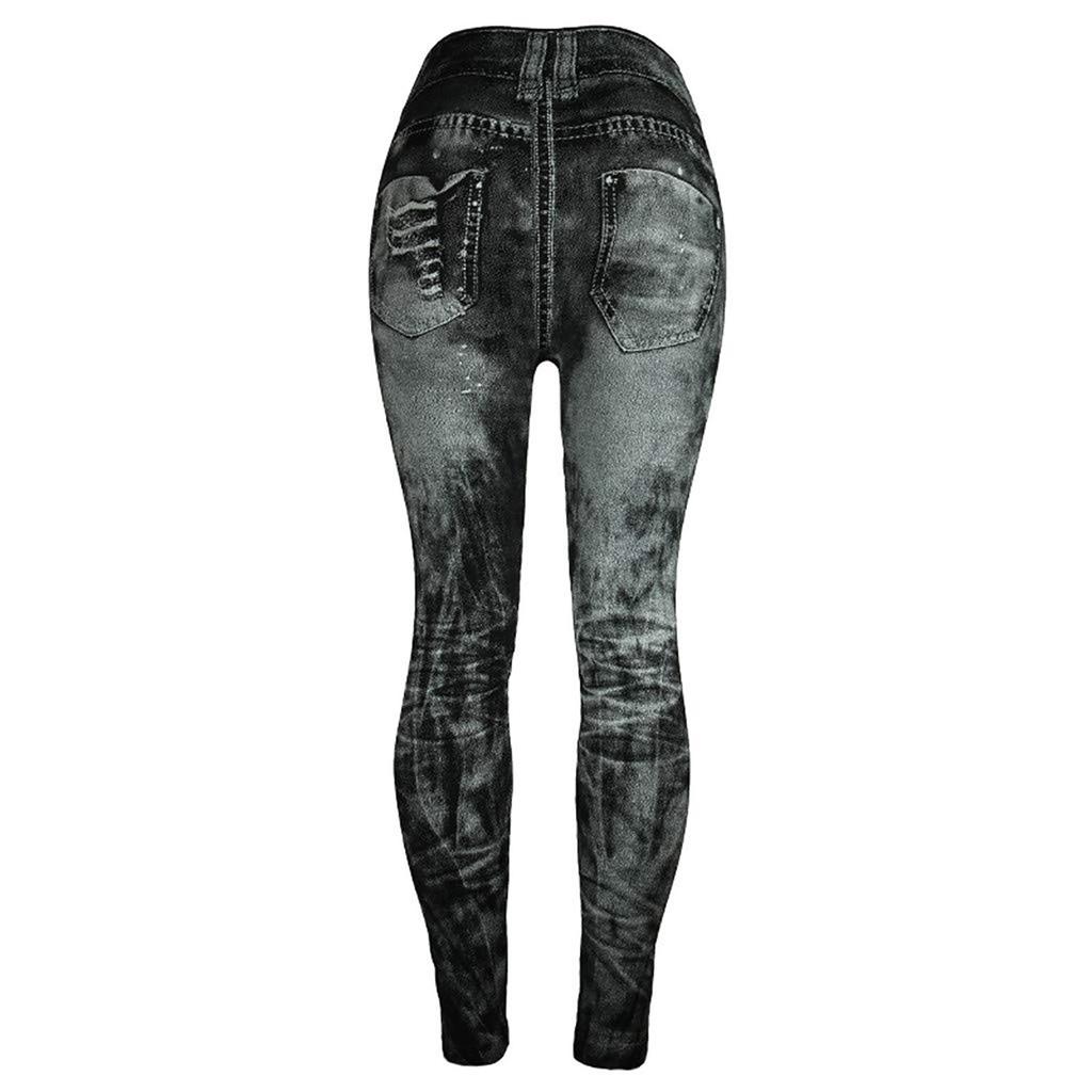 Yogabroeken Voor Dames Dames Casual Broeken Imitatie Denim Leggings Dames Elastisch Dames Slimme Broek Yoga Sportschool Sport
