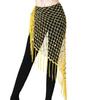 BellyDance Accessories for Women Long Tassel Belt Elastic Triangle of Hand Crochet Belly Dancing Hip Scarf Sequins Girls Belt