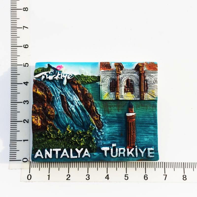 Turkey Fridge Magnet Souvenir Kemer Alanya Antalya Resin Magnets for The Refrigerator Magnetic Stickers Gifts Home Decoration