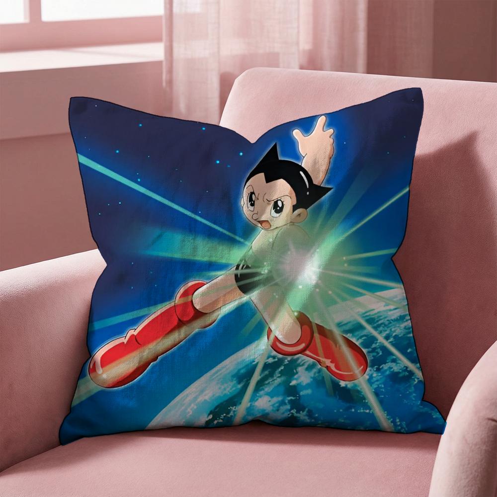 Cartoon A-AstroboyS Cushion Cover Multi-Scene Pillow Cover for Home & Car - Reversible, Soft & Durable for Daily Use