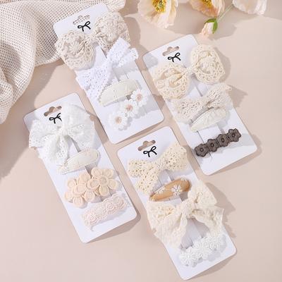 4 szt./zestaw Klips do włosów dla niemowląt Śliczne spinki do włosów z kwiatami i motylami dla małych dzieci i dziewczynek Urocze klipsy wsuwki Nakrycia głowy Akcesoria