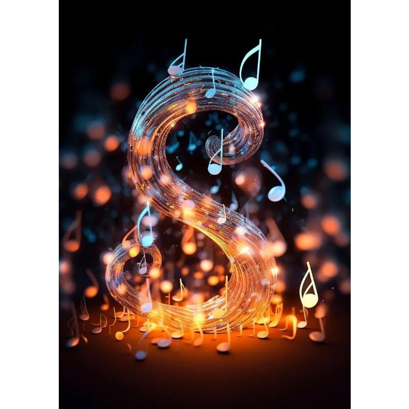 Vintage Musical Notes and Headphones Instruments Art Poster Canvas Painting Wall Print Picture for Music Studio Home Decor