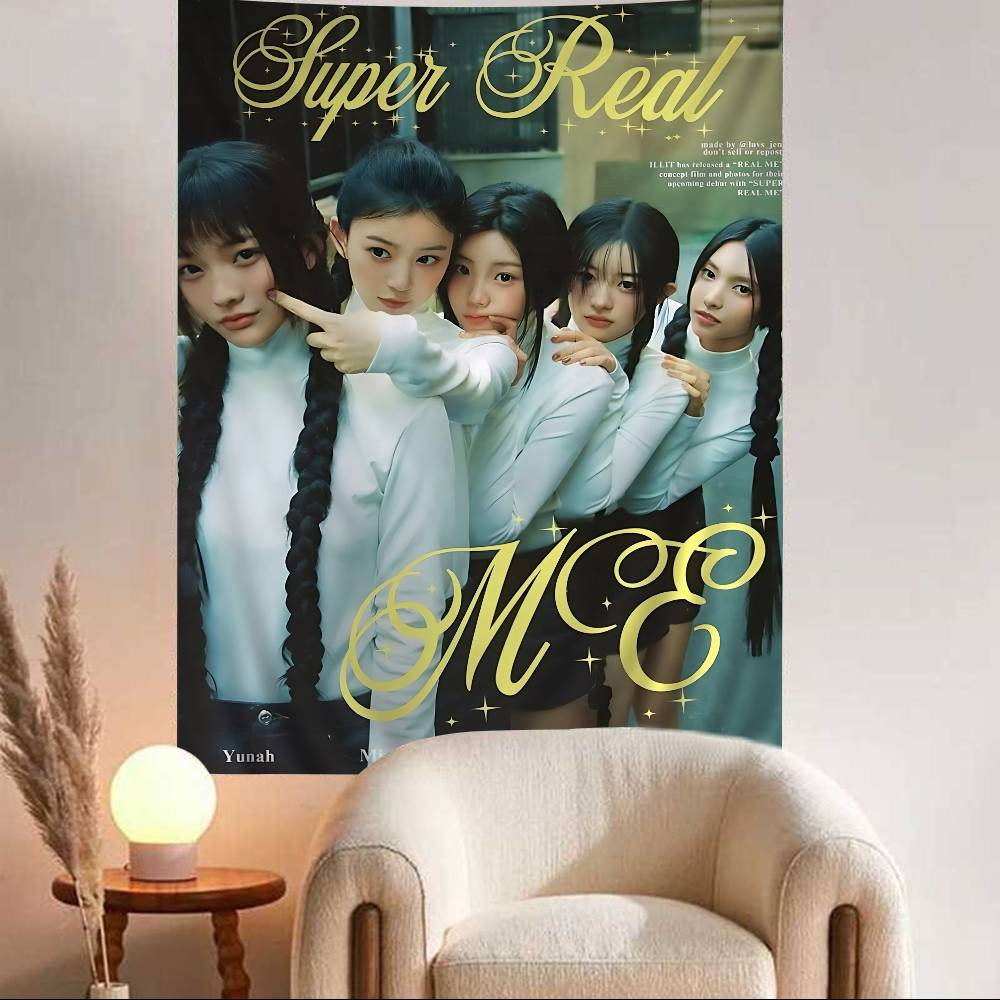 

Kpop Group IILLIT Anime Tapestry Indian Buddha Wall Decoration Witchcraft Bohemian Hippie Wall Hanging Sheets 74x94cm(29x37in)