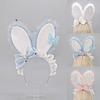 Lolita Lace Bow Bunny Ear Headband Anime Convention Animal Ear Hairband Cute Plush Bunny Ears KC Headwear Cosplay Accessories