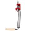 Stainless Steel Dough Roller Wooden Handle Manual Crank Dough Press Tabletop Mount Adjustable Clamp Stainless Steel Dough Roller