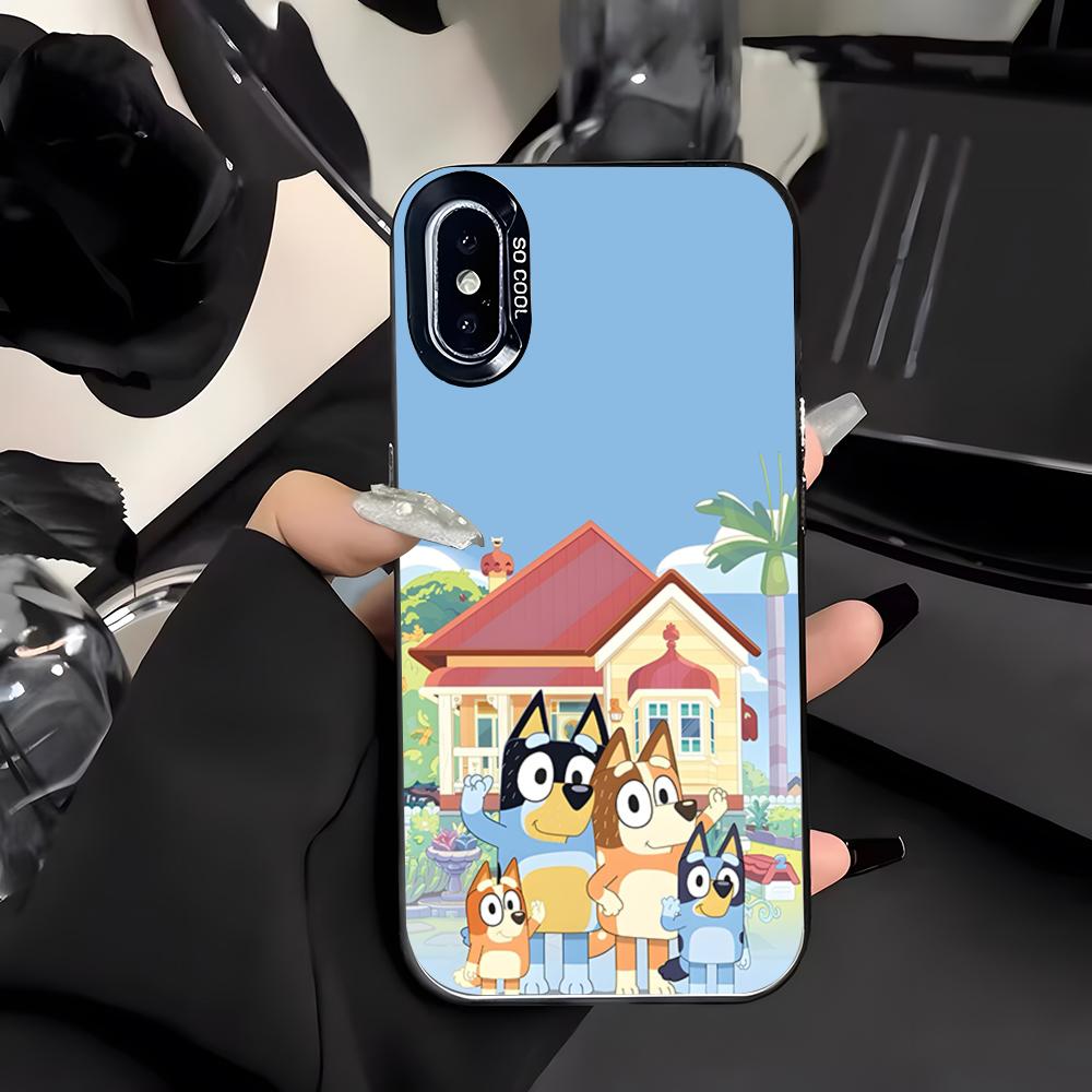 

B-Bluey-es CARtoon Phone Case For IPhone 17 Air 16 E 15 14 Plus 13 12 11 Pro Max Colored Silver Cover iPhone 13 Pro