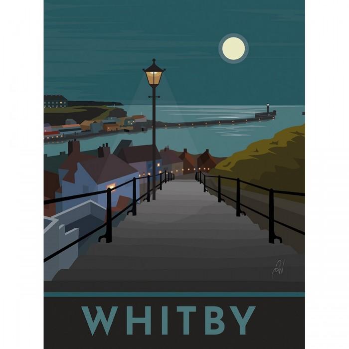 Impressão em tela emoldurada de Georgina Westley Whitby 40cm x verde/azul
