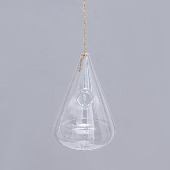 3 Pcs Hanging Glass Planter Clear Plant Propagation Stations Hydroponic Flower Vase for Indoor Home Office Living Room Decor