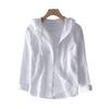 Camicia Estiva da Uomo Protezione Solare Anti-UV Manica Lunga con Cappuccio Coulisse Tinta Unita Monopetto Morbida Ampia Traspirante Cardigan Cappotto Top