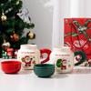 Kreativer Weihnachtsmann Becher Weihnachts-Keramiktasse Hochwertige Wassertasse Geschenkset Becher Souvenir