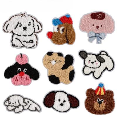 Embroidery Label Embroidery Sticker Chenille Patch Towel Embroidery Cartoon Animal Clothing Accessories Patch Cloth Sticker