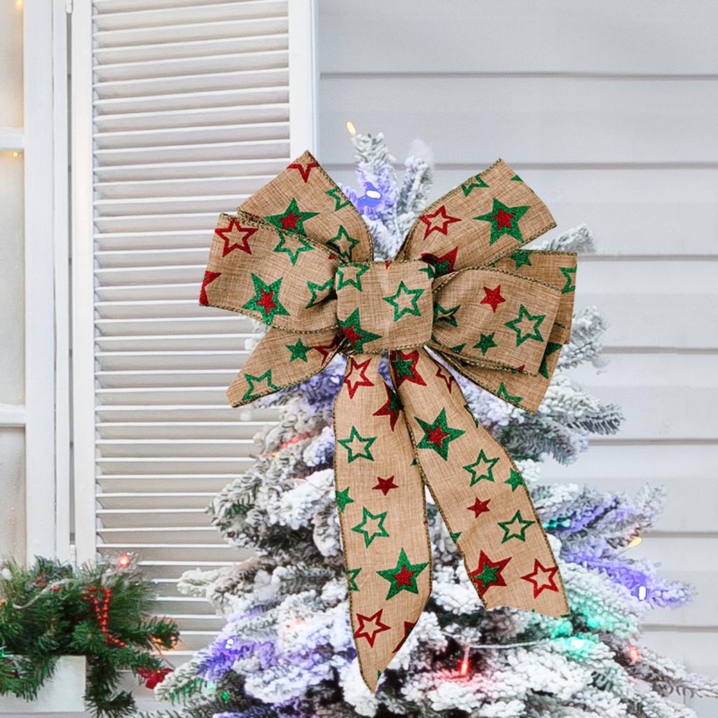 Decorative Christmas Whimsical Bows In Bright Fabrics For Joyful Decor Seasonal