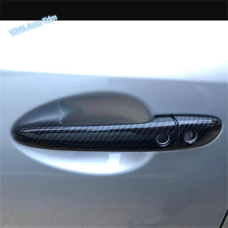 ABS Car Outside Door Pull Doorknob Handle Cap Cover Trim For Mazda 6 - 2024 Chrome / Carbon Fiber Look Exterior Accessories