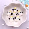 10Pcs Resin Colorful Cute Witch Hat Cat Bat Skull Figurines Flatback Stone DIY Bow Halloween Decor Scrapbook Accessories
