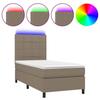 VidaXL Sommier à Lattes de Lit avec Matelas et LED, Lit Rembourré, Lit Simple, Lit Adulte de Chambre à Coucher Intérieur, 3134841