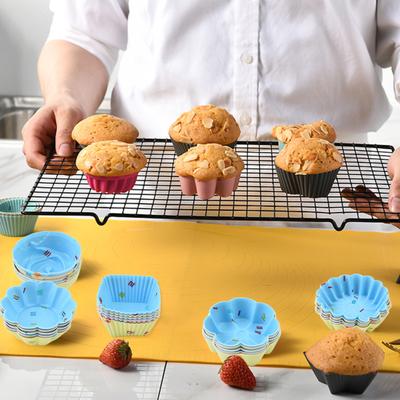 Practical Non-sticky DIY 9 Styles Reusable Hear Muffin Molds for Home Baking Baking Mold