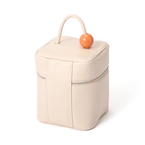 Francfranc Wave Shape Vanity Pouch, Small, Ivory, Makeup Pouch, Accessory Case