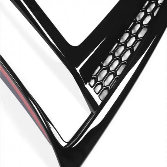 Bright Black Front Fog Light Lamp Trim for Honda CRV CR-V  2024