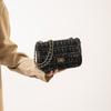 Bolsa Transversal Tweed Chic Outono Inverno 2023 Nova Moda Trendy Xadrez Corrente
