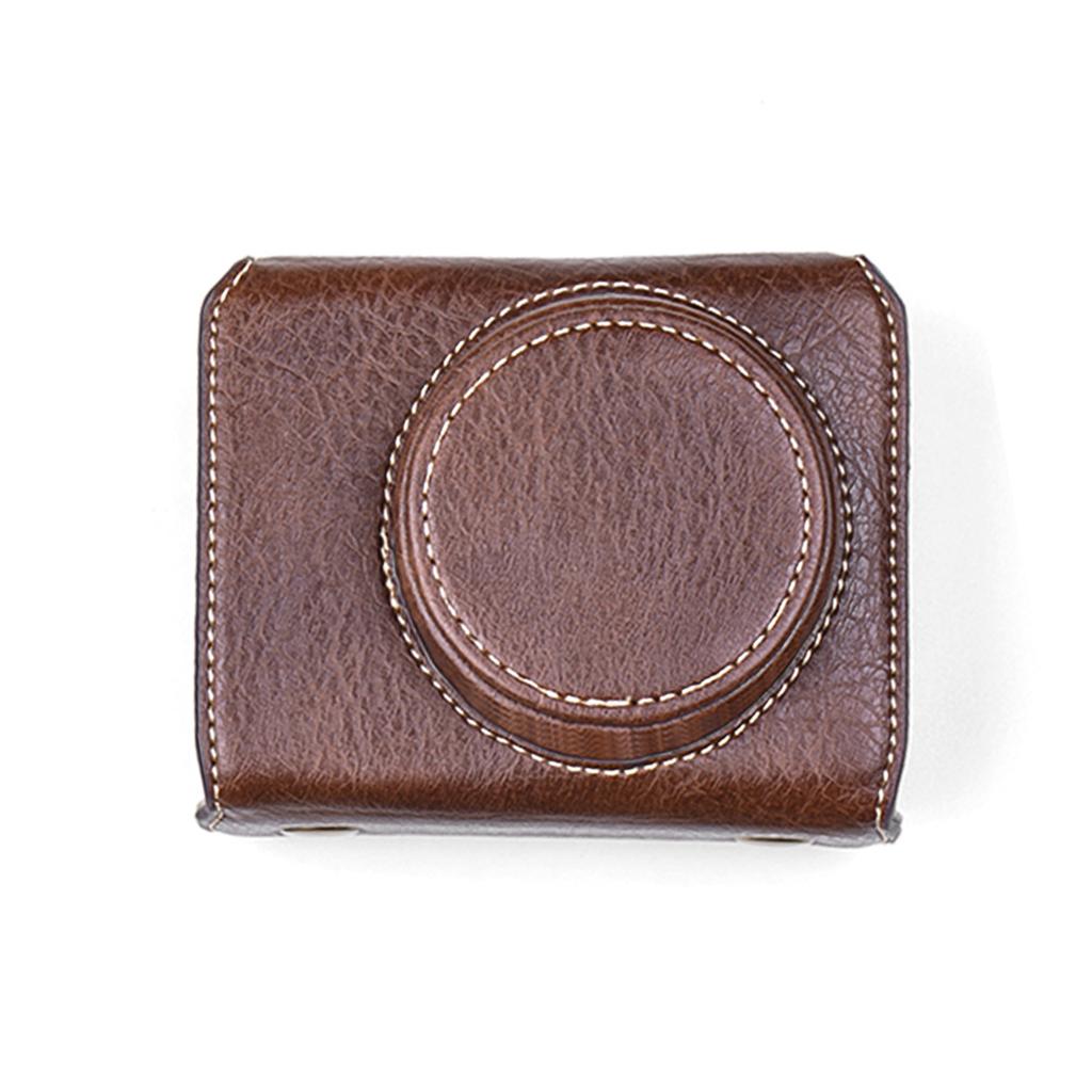 Digital Camera Protective Case PU Leather Camera Storage Bag with Removable Shoulder Strap Compatible with  ZV1