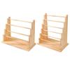Solid Wood Bracelet Display Stand 4/6 Layer Jewelry Organizer Durable Bracelet Holder
