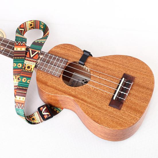 Adjustable Colorful Printing Ukulele Strap Belt with Hook Guitar Accessories