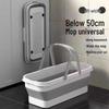 Square Dual-Use Mop with Dry/Wet Foldable Durable Bucket, Large Capacity.