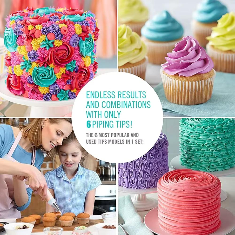 12/24Pcs Cream Nozzles Pastry Socket Large Cupcake Paper Cups Cream Nozzles Cake Decorating Tools for Pastry Piping Bag Baking