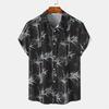 Hawaiian Shirt Men Summer Short Sleeves Tops Beach Street Lapel Blouse Male Clothes