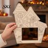 Pumpkin Diy Photo Frame DIY Frame, Wooden Halloween Picture for Kids Crafts, Creative Collage Unfinished Hollow Decor Party Tabletop Display