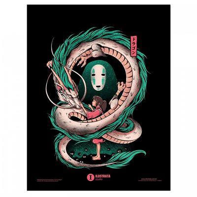 The Girl And The Dragon Paper Print