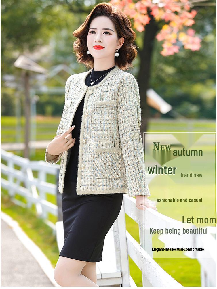 Hengyuanxiang Herbst 2025 Stilvolle Jacke für Frauen mittleren und höheren Alters