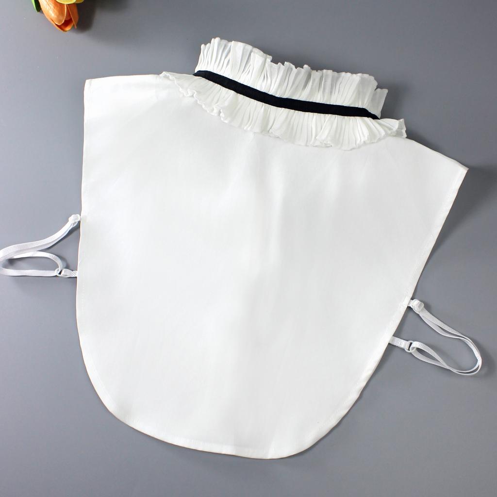 1 Renaissance Damen Akkordeonspitze plissiert Stehkragen Fliege Hemd falscher Kragen Accessoire für Frühling, Sommer, Herbst, an