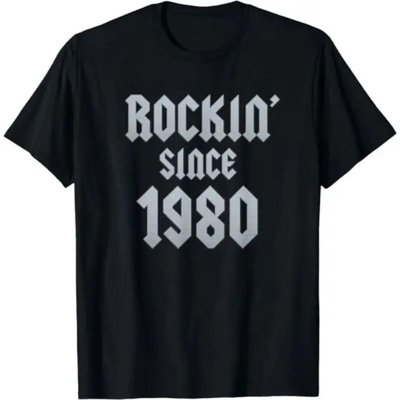 Men's Summer 43 Years Classic 1980 Printed Pattern Limited Edition T-shirt Retro Best Birthday Gift Fashion Large Men's T-shirt