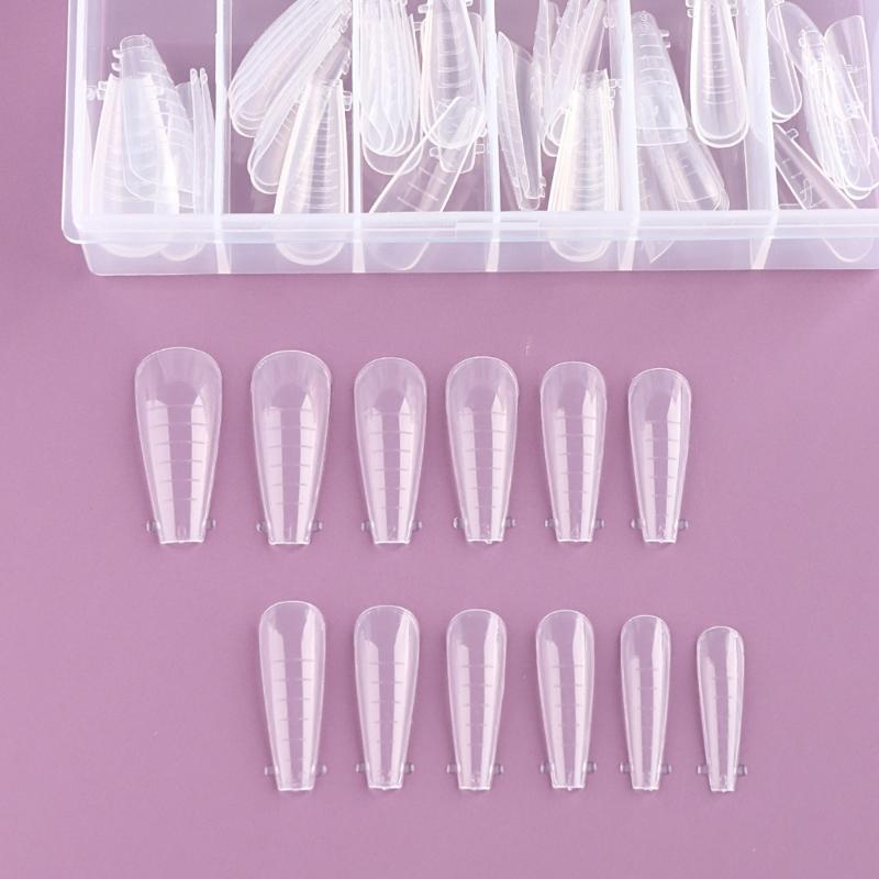 Poly-Extension Gel Dual Nail Form Builder Nail Gel Nail Molds Oval False Nail Tips for Gel Manicure Nail Art Designs