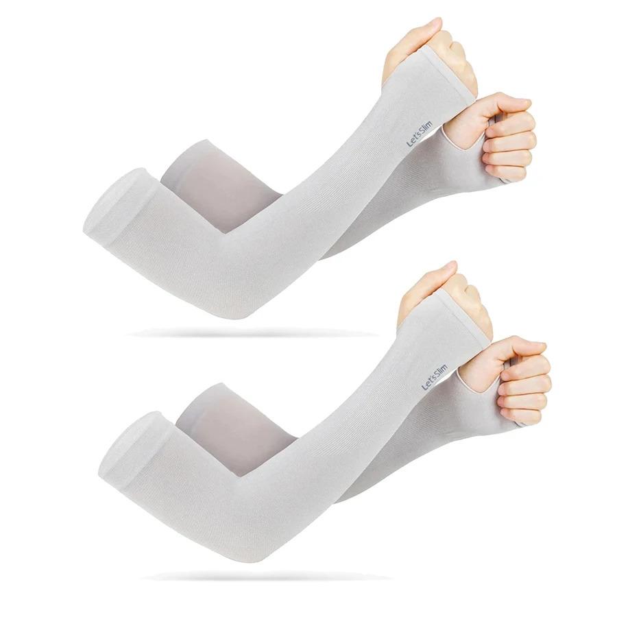 1/2pcs Summer Ice Silk Long Sleeves Anti-Sunburn Arm Cover Men Women Cuff New Cool Hand Sleeves Anti-UV Cycling Arm Sleeve