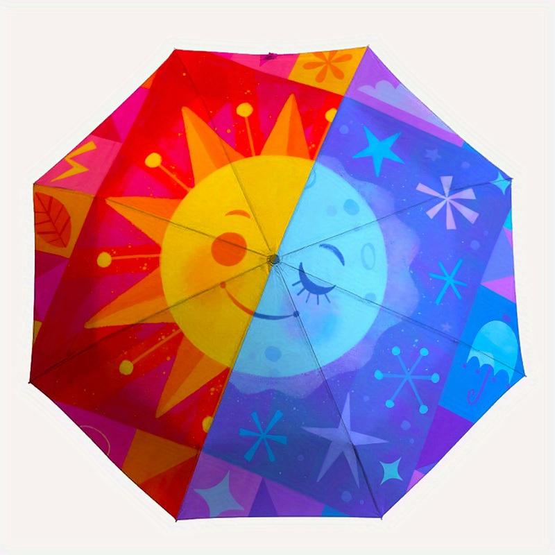 

1pc Sun MoonAutomatic Open/close, All-Season Portable Folding Umbrella for Friends, Travel, Everyday, Events yy250806069