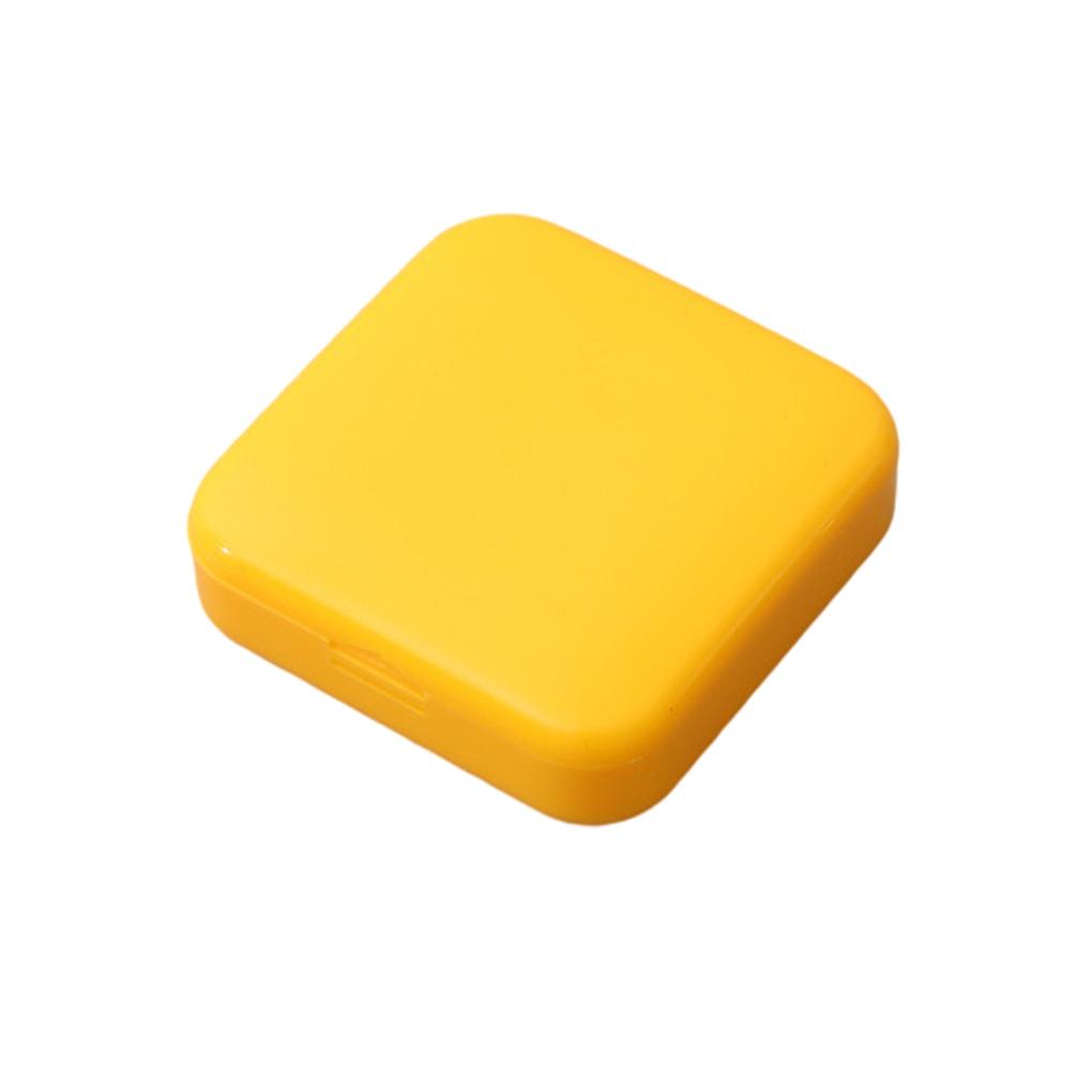 

Мини-футляр для таблеток, держатель, 2 отделения, ежедневная коробка для хранения таблеток, портативные дорожные контейнеры, диспенсер, бытовой для кошелька, сумочки жёлтый