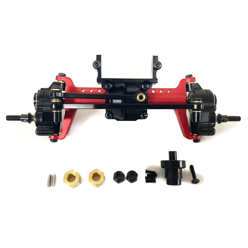 RCGOFOLLOW Front Axle RC Car Part CNC Rc Front Axle For 1/24 FMS FCX24 Crawler RC Upgrade Part RC Car Accessories Black