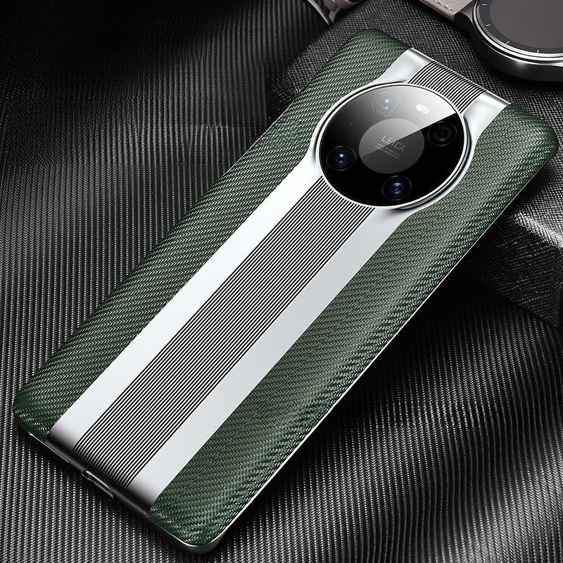 Ins Fashionable and Suitable for Huawei Mate40pro Mobile Phone Case Porsche 30 Carbon Fiber Pattern Anti-fall Protection Case