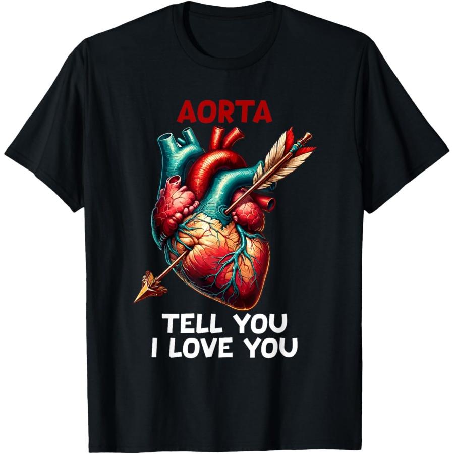 

Anatomical Heart & Cupid Arrow Cute Metal Valentines Day T-Shirt XXXXXL чорний