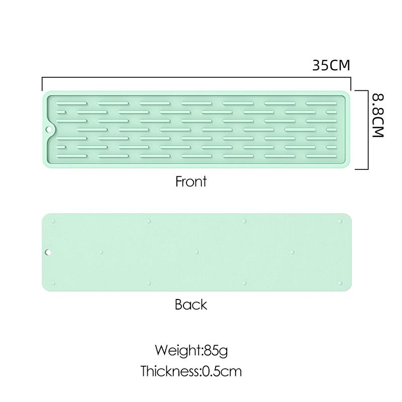 Silicone Dish Cup Drying Mat Anti-slip Sink Countertop Drain Pad Organizer Kitchenware Storage Protective Mat Kitchen Supplies
