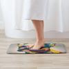 Vibrant Geometric Bulldog Floor Mat - Colorful and Unique Décor for Pet Lovers, Perfect for Living Rooms and Entrances