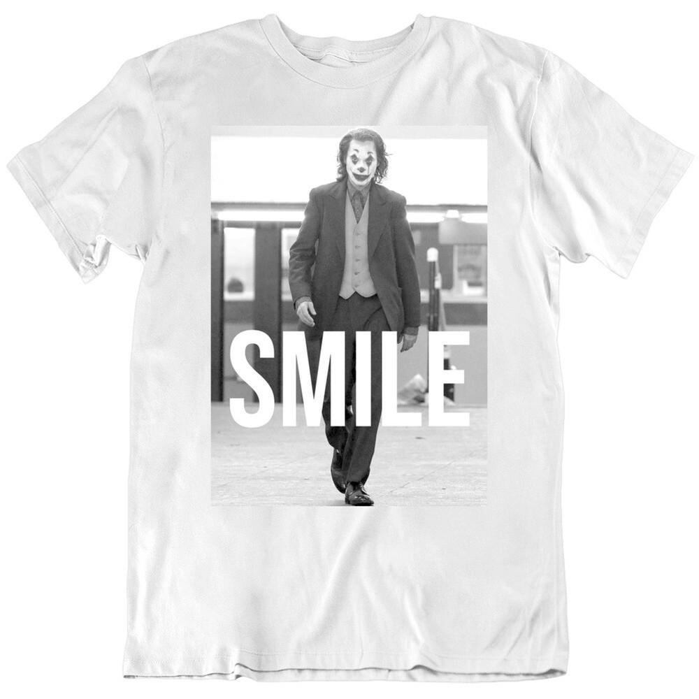 Joker Movie Fan Joaquin Phoenix SMILE White T Shirt Unisex T-Shirt M