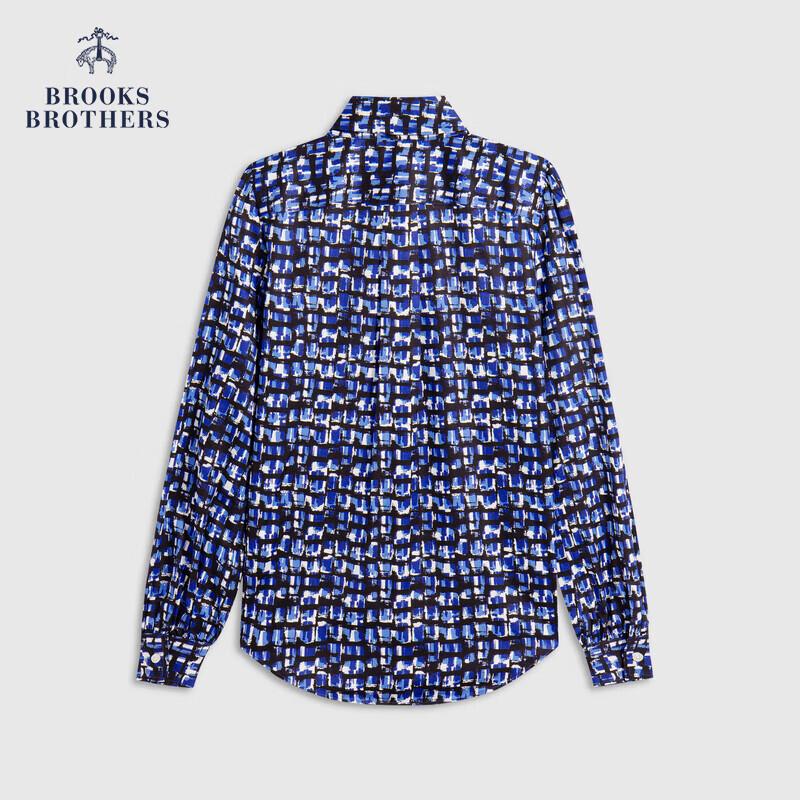 Brooks Brothers Women s Supima Cotton Geometric Print Shirt XXS